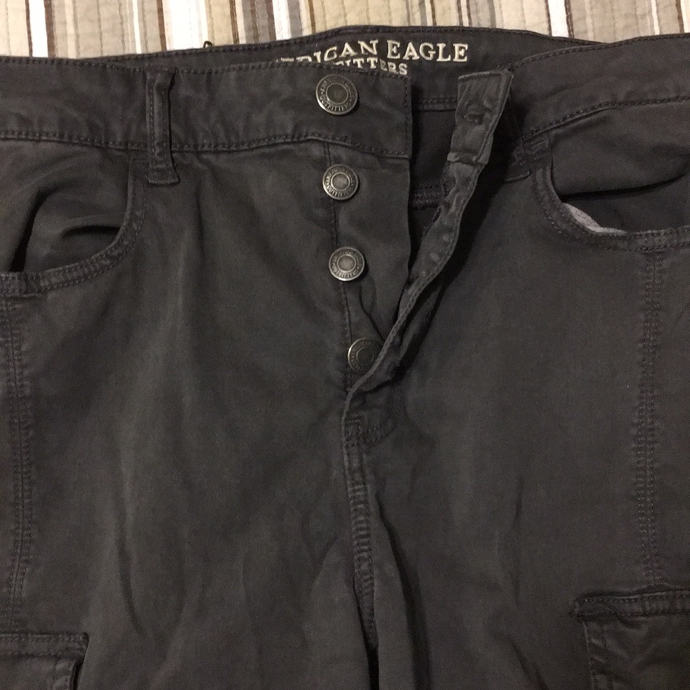 American Eagle high rise cargo moto jegging